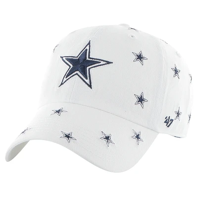 Women's '47 White Dallas Cowboys Confetti Clean Up Adjustable Hat