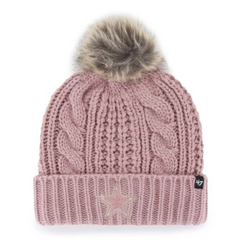 Women's '47 Dusty Rose Dallas Cowboys Meeko Cuffed Knit Hat with Pom