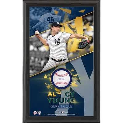 Gerrit Cole New York Yankees Autographed 2023 American League Cy Young Award Baseball Shadowbox