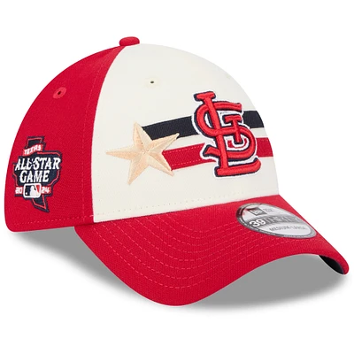 Men's New Era  Cream/Red St. Louis Cardinals 2024 MLB All-Star Game Workout 39THIRTY Flex Hat