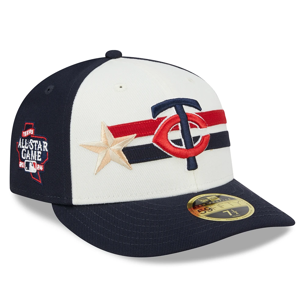 Men's New Era  Cream/Navy Minnesota Twins 2024 MLB All-Star Game Workout Low Profile 59FIFTY Fitted Hat