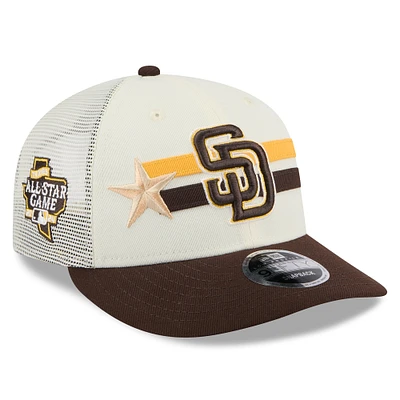 Men's New Era  Cream/Brown San Diego Padres 2024 MLB All-Star Game Workout Meshback Low Profile 9FIFTY Snapback Hat