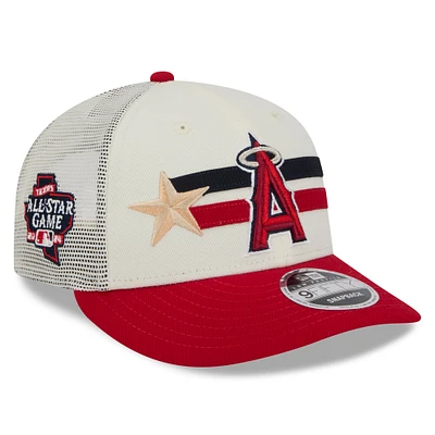 Men's New Era  Cream/Red Los Angeles Angels 2024 MLB All-Star Game Workout Meshback Low Profile 9FIFTY Snapback Hat