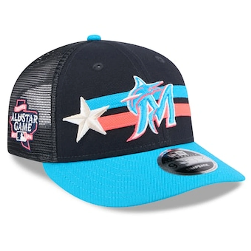 Men's New Era  Navy Miami Marlins 2024 MLB All-Star Game  Meshback Low Profile 9FIFTY Snapback Hat