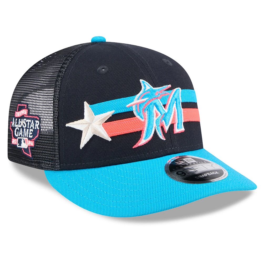 Men's New Era  Navy Miami Marlins 2024 MLB All-Star Game  Meshback Low Profile 9FIFTY Snapback Hat