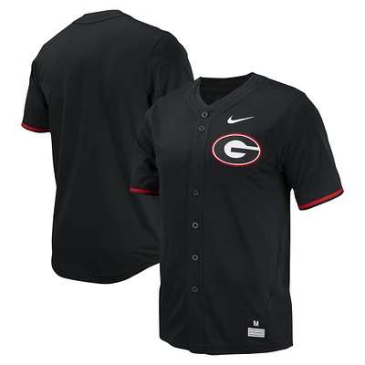 Men's Nike Georgia Bulldogs Replica Full-Button Baseball Jersey