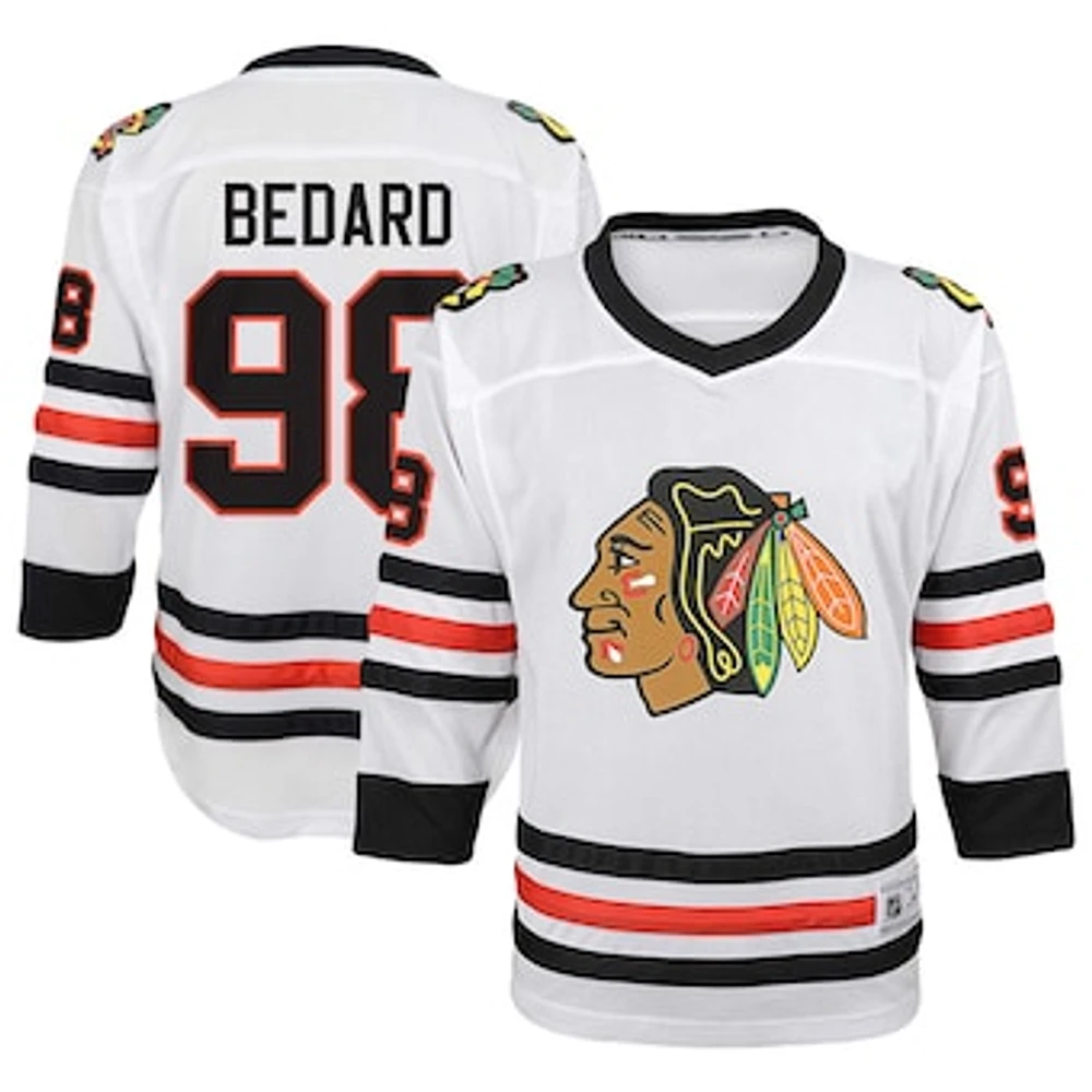 Youth Connor Bedard White Chicago Blackhawks Away Replica Player Jersey