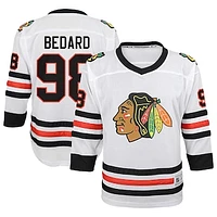 Youth Connor Bedard White Chicago Blackhawks Away Replica Player Jersey