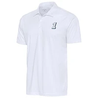 Men's Antigua  White Ross Chastain Tribute Polo