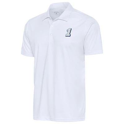 Men's Antigua  White Ross Chastain Tribute Polo