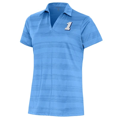 Women's Antigua Powder Blue Ross Chastain Compass Polo
