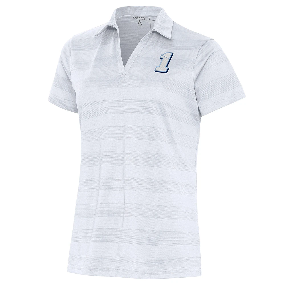 Women's Antigua White Ross Chastain Compass Polo