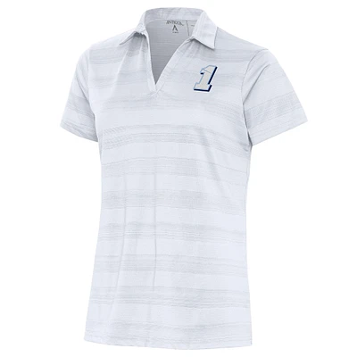 Women's Antigua White Ross Chastain Compass Polo