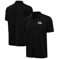 Men's Antigua  Heather Black Green Bay Packers Layout Polo