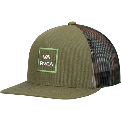 Youth RVCA  Olive VA All The Way Trucker Snapback Hat