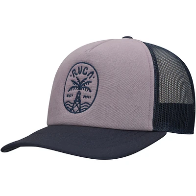 Men's RVCA Purple/Navy Cliff Shore Trucker Snapback Hat
