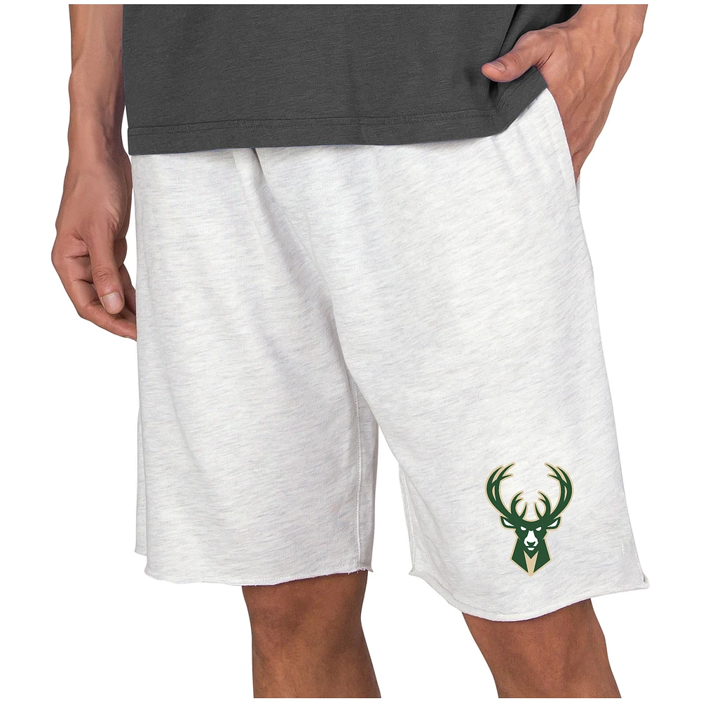 Men's Concepts Sport Cream Milwaukee Bucks Mainstream Terry Shorts