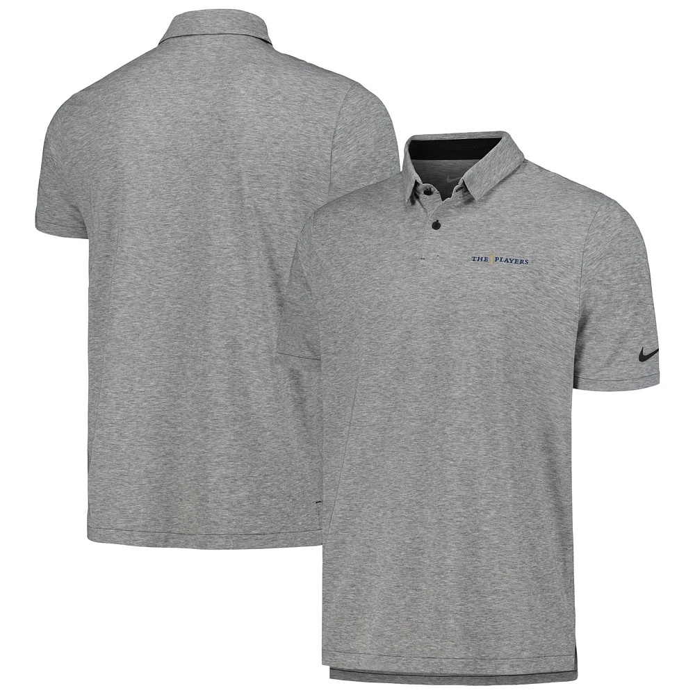 Men's Nike Black THE PLAYERS Tour Tri-Blend Performance Polo