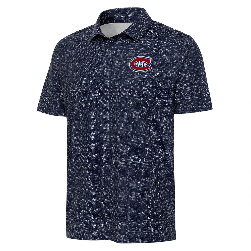 Men's Antigua Navy Montreal Canadiens Figment Polo