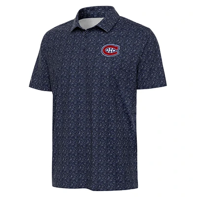 Men's Antigua  Navy Montreal Canadiens Figment Polo