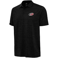 Men's Antigua  Heather Black Carolina Hurricanes Layout Polo
