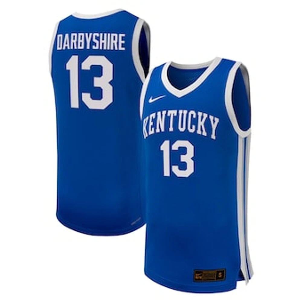 Men's Nike Grant Darbyshire Royal Kentucky Wildcats NIL Basketball Replica Player Jersey