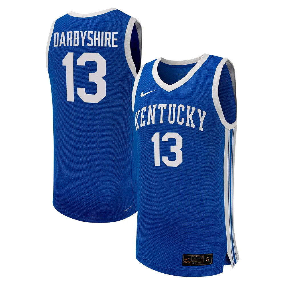 Men's Nike Grant Darbyshire Royal Kentucky Wildcats NIL Basketball Replica Player Jersey