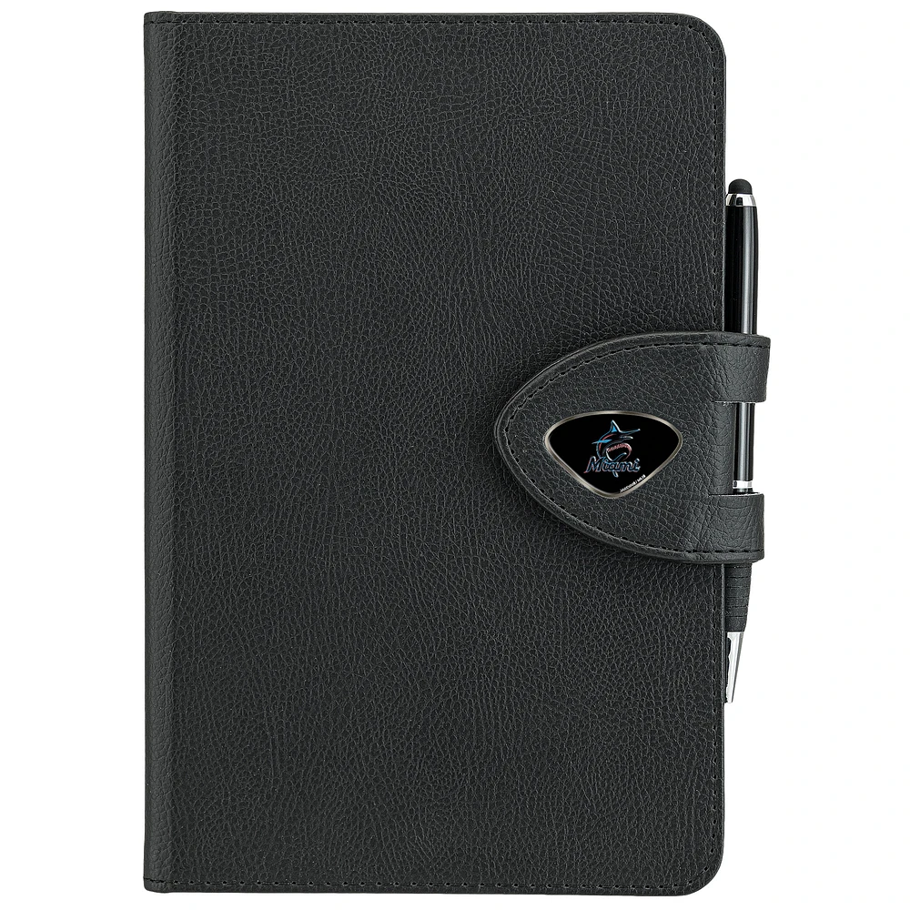 Black Miami Marlins Classic Notebook