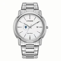 Men's Citizen Watch  Silver Macalester Scots Eco-Drive White Dial Stainless Steel Watch
