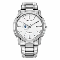 Men's Citizen Watch  Silver Macalester Scots Eco-Drive White Dial Stainless Steel Watch