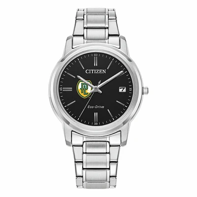 Women's Citizen Watch Silver Point Loma Sea Lions Eco-Drive Black Dial Stainless Steel Watch