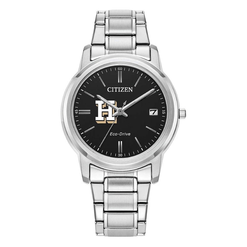 Women's Citizen Watch Silver Hamilton Continentals Eco-Drive Black Dial Stainless Steel Watch
