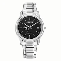 Women's Citizen Watch Silver Lebanon Valley College Eco-Drive Black Dial Stainless Steel Watch