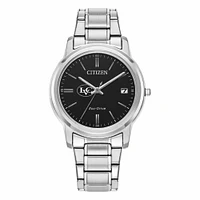 Women's Citizen Watch Silver Lebanon Valley College Eco-Drive Black Dial Stainless Steel Watch