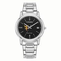 Women's Citizen Watch Silver St. Olaf Oles Eco-Drive Black Dial Stainless Steel Watch
