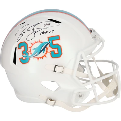 Limited Edition of 6: Jason Taylor Miami Dolphins Autographed Riddell Replica Helmet with Inscription