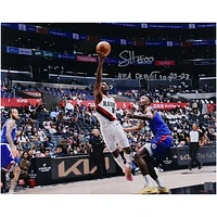 Scoot Henderson Portland Trail Blazers Autographed 16" x 20" Layup vs. Los Angeles Clippers with "NBA Debut 10-25-23" Inscription