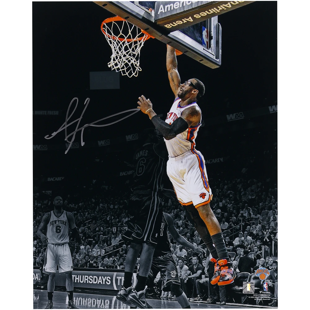 Amar'e Stoudemire New York Knicks Autographed 16" x 20" Spotlight Dunk vs. Miami Heat Photograph