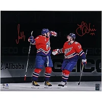 Alex Ovechkin and T.J. Oshie Washington Capitals Autographed 16" x 20" Dual Celebration Photograph