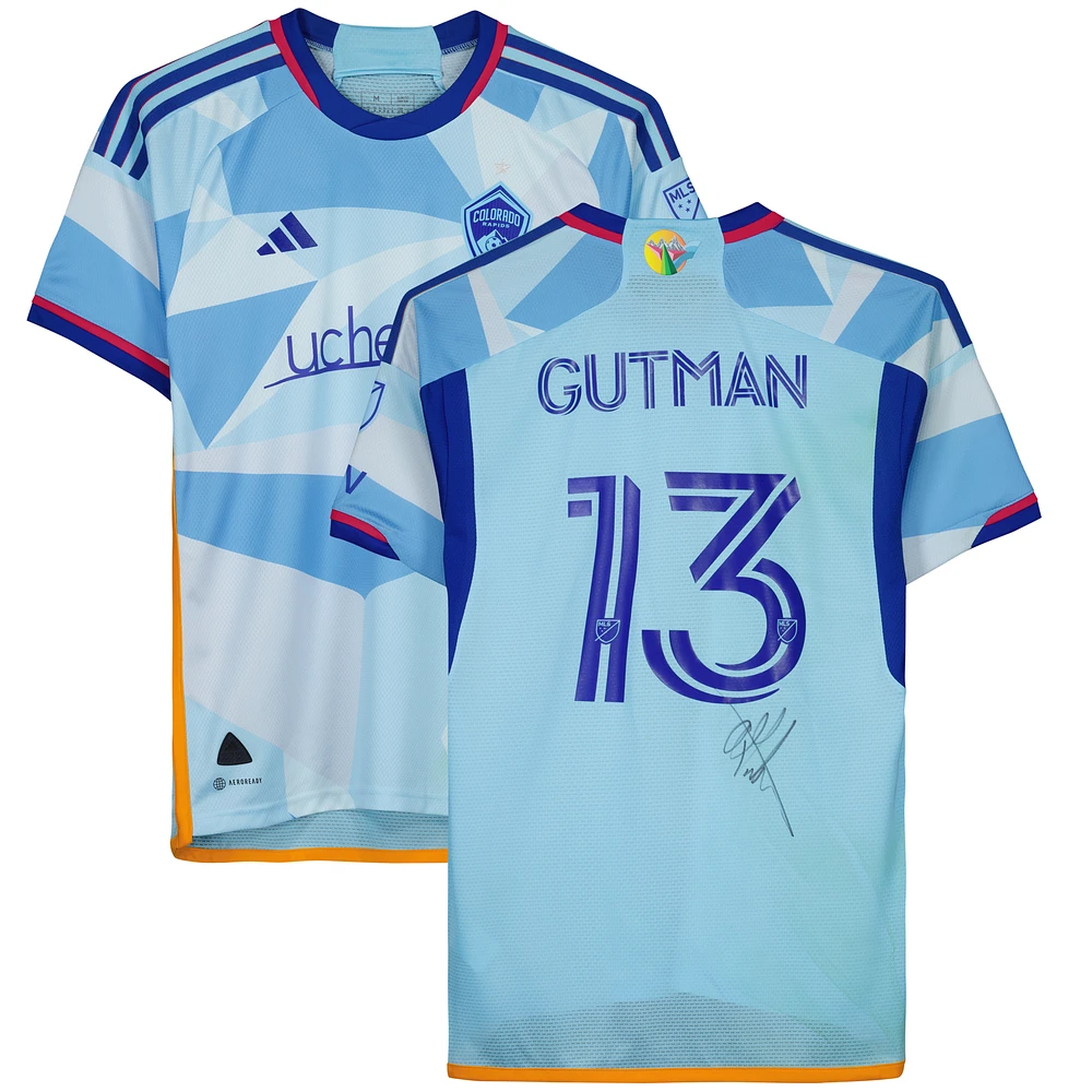 Andrew Gutman Colorado Rapids Autographed Match-Used #13 Blue Jersey from the 2023 MLS Season