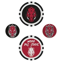 WinCraft Arkansas Razorbacks 4-Pack Ball Markers Set