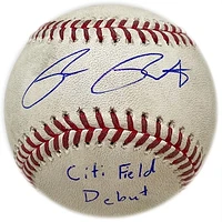 Brett Baty New York Mets Autographed Game-Used Baseball from August 25, 2022 with "Citi Field Debut" Inscription