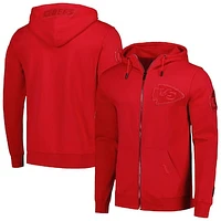 Men's Pro Standard Red Kansas City Chiefs Triple Tonal Full-Zip Hoodie