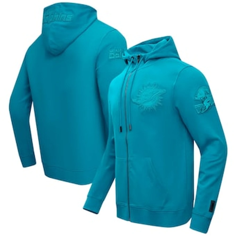 Men's Pro Standard Aqua Miami Dolphins Triple Tonal Full-Zip Hoodie