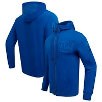 Men's Pro Standard Royal New York Giants Triple Tonal Full-Zip Hoodie