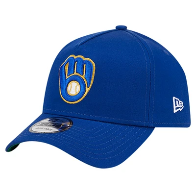 Men's New Era Royal Milwaukee Brewers Team Color A-Frame 9FORTY Adjustable Hat