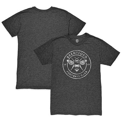 Men's 1863FC  Heather Black Brentford FC Mono Crest Mock Twist Tri-Blend T-Shirt