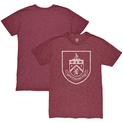 Men's 1863FC  Claret Burnley Mono Crest Mock Twist Tri-Blend T-Shirt