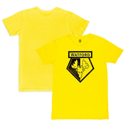 Men's 1863FC  Yellow Watford Mono Crest Slub T-Shirt