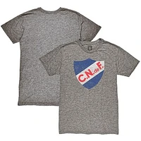 Men's 1863FC  Heather Gray Club Nacional de Football Color Crest Twisted Tri-Blend Slub T-Shirt